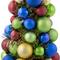 15.75" Shatterproof Multicolor Ball Christmas Tree with Tinsel